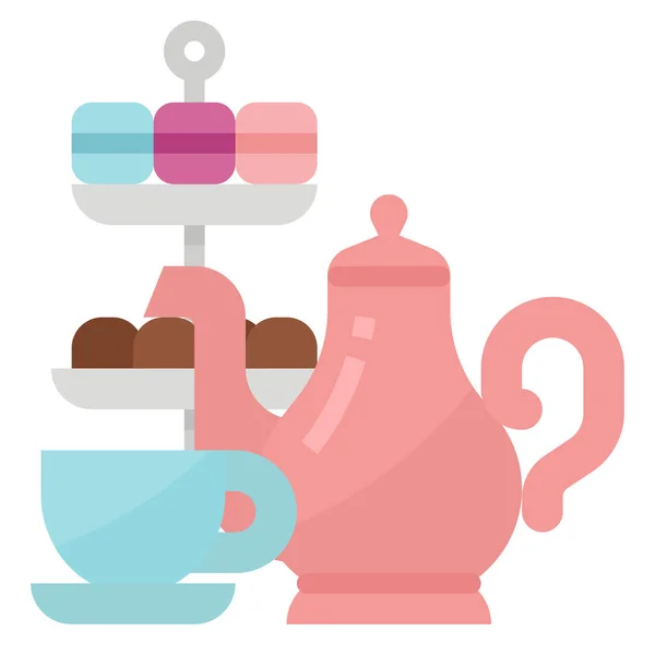 Afternoon Bakery Coffee Icon — Stock Vector