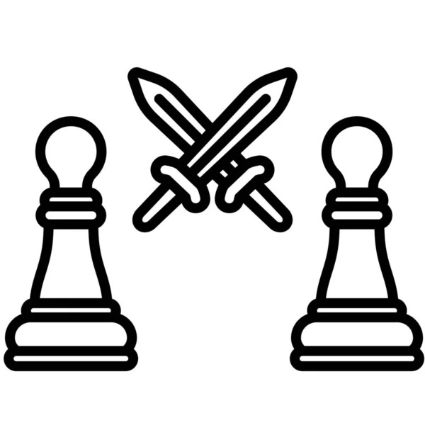 Wettbewerb Schwarze Turnier Ikone — Stockvektor