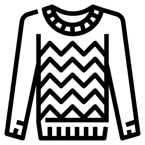 Stoffpullover Warmes Symbol Der Kategorie Kleidung Accessoires — Stockvektor