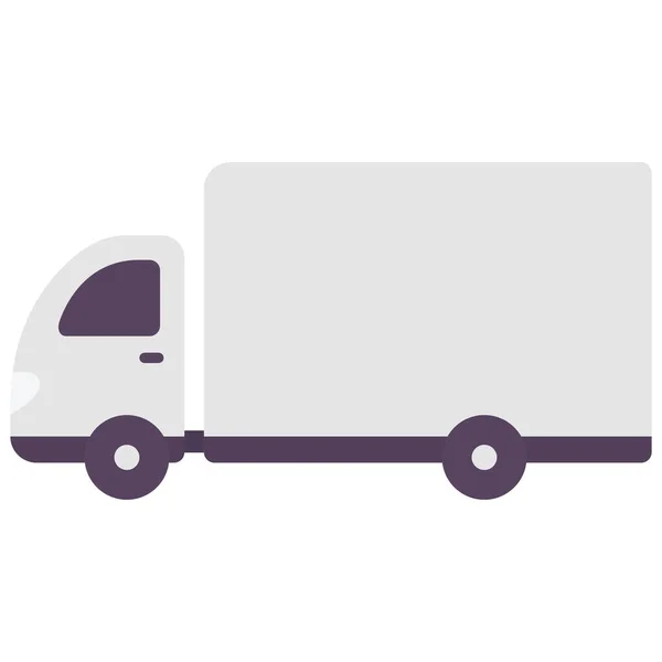 Car Delivery Lorry Icon Flat Style — Stock Vector