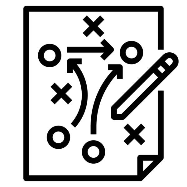 Sikta Planering Process Ikon Skissera Stil — Stock vektor