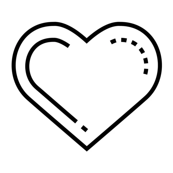 Φροντίδα Εικονίδιο Καλοσύνη Καρδιά Περίγραμμα Στυλ — Διανυσματικό Αρχείο