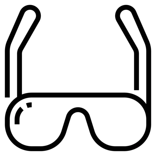 Icono Protección Gafas Accesorio Estilo Outline — Archivo Imágenes Vectoriales