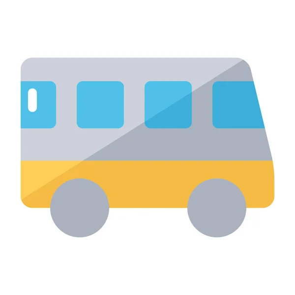 Икона Городского Транспорта Автобусного Маршрута Плоском Стиле — стоковый вектор
