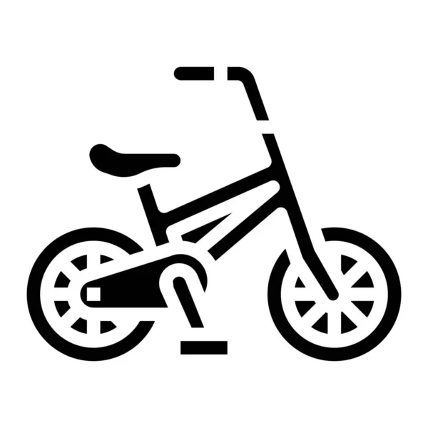 Bicycle Biking Family Icon Solid Style — Stock Vector