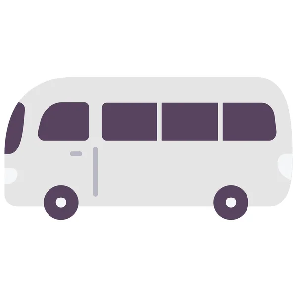 Αυτοκίνητο Λεωφορείο Εικονίδιο Αυτοκινήτου Επίπεδο Στυλ — Διανυσματικό Αρχείο