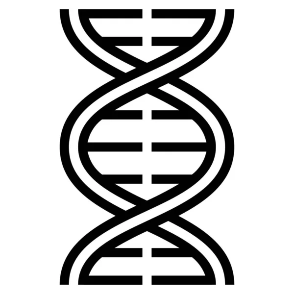 生物Dna基因图标的轮廓风格 — 图库矢量图片