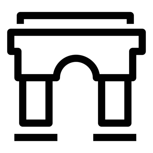 Architecture Passerelle Site Historique Icône — Image vectorielle