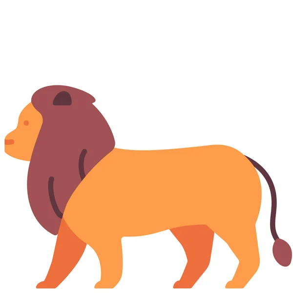 Animal Criatura Líder Icono Estilo Plano — Vector de stock