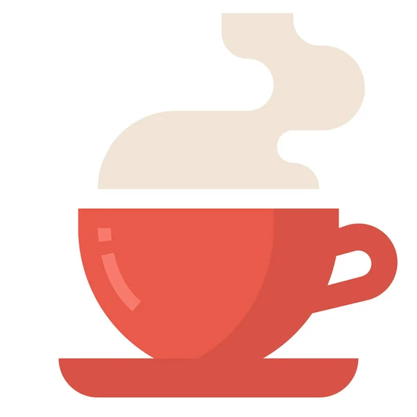 Romper Cafeína Icono Del Café Estilo Plano — Vector de stock