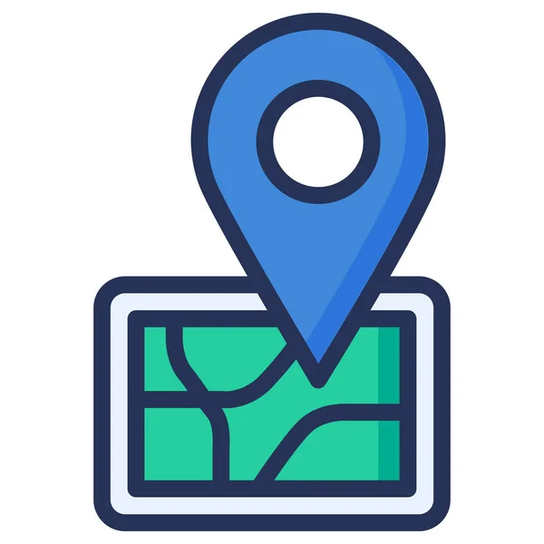 Ikona Wskaźnika Mapy Lokalizacji — Wektor stockowy