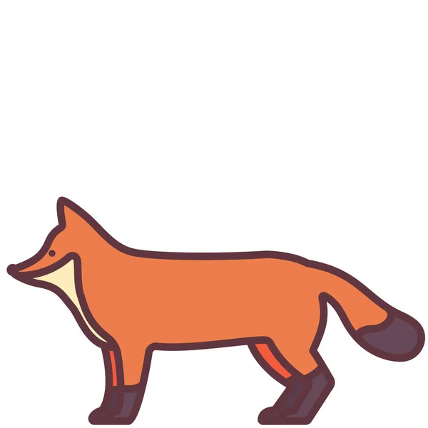 Animal Criatura Perro Icono Estilo Contorno Lleno — Vector de stock