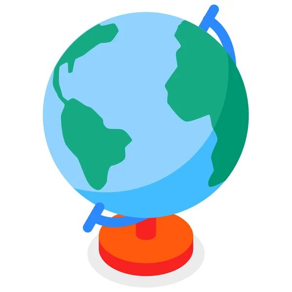 Globe Geography Lesson Icon — Stock Vector