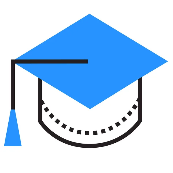 Academic Cap Graduation Icon — Stock Vector