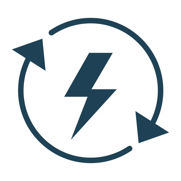 Energie Icoon Voor Energie Efficiëntie — Stockvector