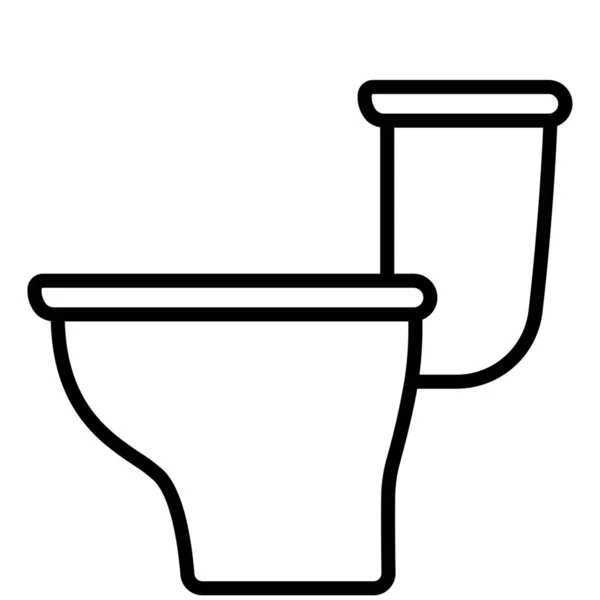 Bowl Home Icono Sanitario Estilo Esquema — Archivo Imágenes Vectoriales