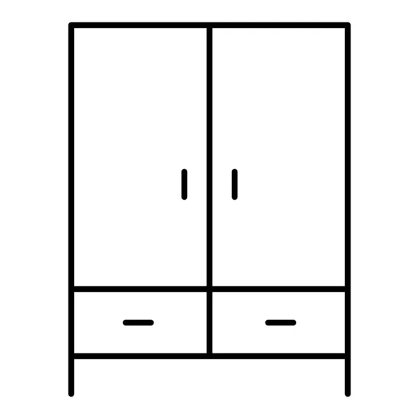 Armoire Armoire Icône Armoire Dans Style Outline — Image vectorielle