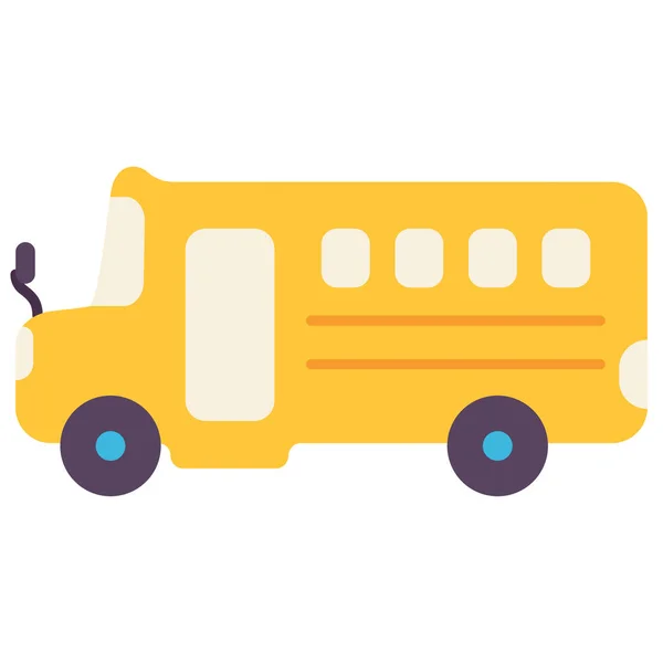 Икона Образования Автобусов Плоском Стиле — стоковый вектор