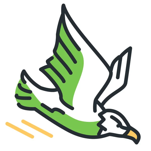 Weißkopfseeadler Fliegt Zur Ikone — Stockvektor