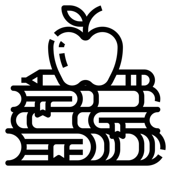 Значок Освіти Знань Яблука — стоковий вектор