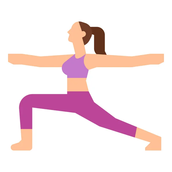 Pose Ejercicio Urdhva Icono Fitness Yoga Categoría Dieta — Vector de stock