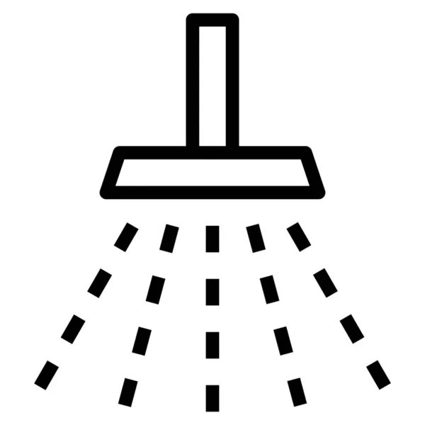 Koupelna Čistá Sprcha Ikona Stylu Osnovy — Stockový vektor