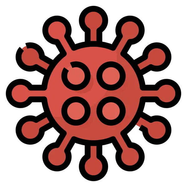 코로나 바이러스 에서의 코로나 바이러스 질병의 아이콘 — 스톡 벡터