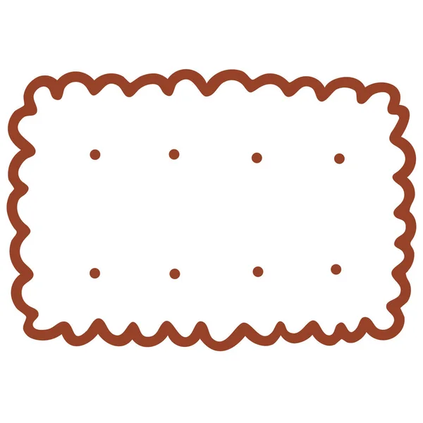 Icône Petit Déjeuner Biscuit Boulangerie Dans Style Outline — Image vectorielle