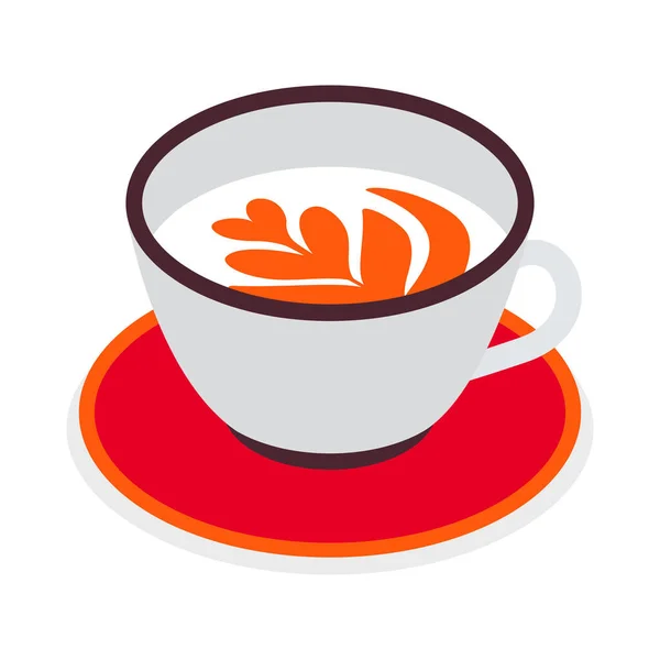 Cappuccino Coffee Cup Icon — Stock Vector