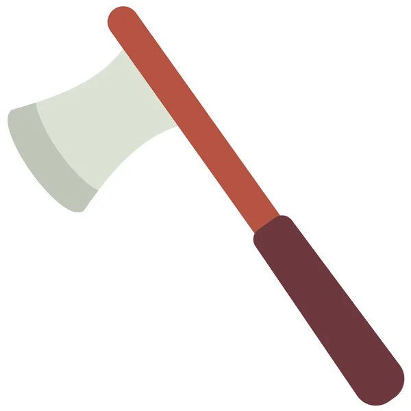 Axe Camp Camping Icon Flat Style — Stock Vector