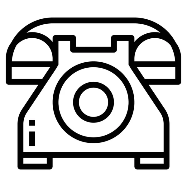 Comunicar Icono Del Teléfono Estilo Esquema — Archivo Imágenes Vectoriales