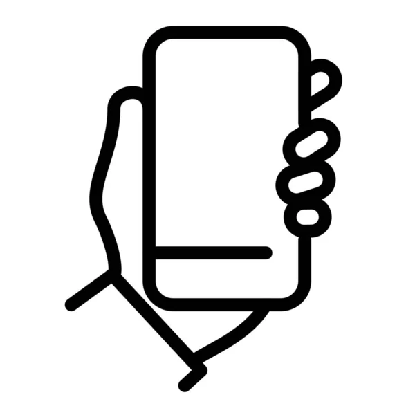 Teléfono Dispositivo Teléfono Inteligente Icono Estilo Esquema — Vector de stock