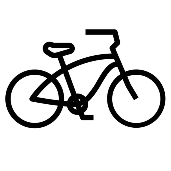 Bicicleta Bicicletas Cruceros Icono Estilo Esquema — Archivo Imágenes Vectoriales