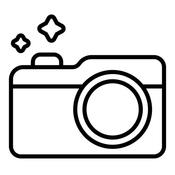 Camera Hobby Lifestyle Icoon Contouren Stijl — Stockvector