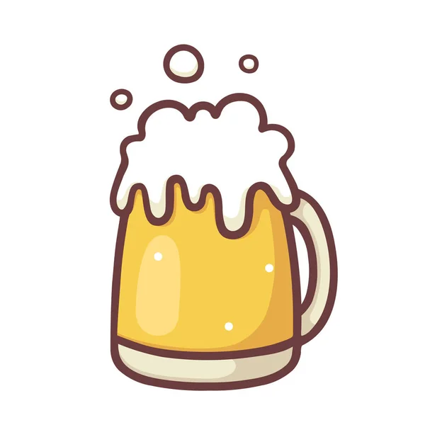 Alcohol Beer Drink Icon Handdrawn Style — Stock Vector