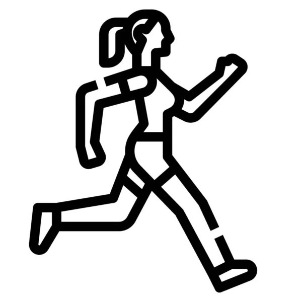 Exercises Run Running Icon — Stock Vector