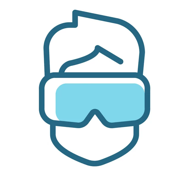 Ausrüstung Gaming Virtual Reality Brillen Symbol Stil Ausgefüllter Umrisse — Stockvektor