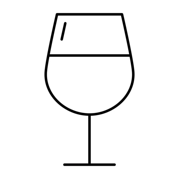 Wypić Szklankę Ikony Wina Stylu Zarys — Wektor stockowy