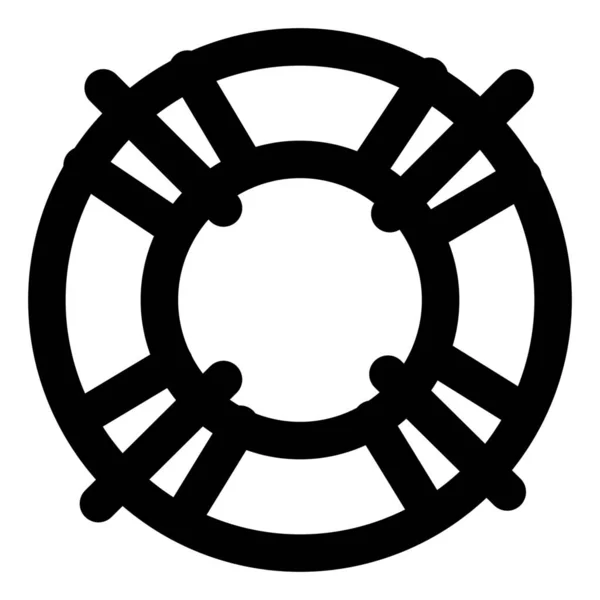 Значок Безопасности Жизненного Кольца Стиле Абрис — стоковый вектор