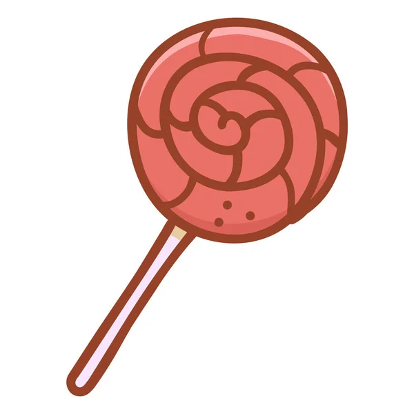 Candy Dessert Food Icon Filled Outline Style — Stock Vector