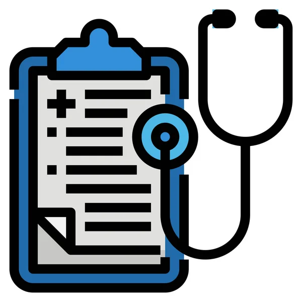 Hastane Sağlık Kategorisindeki Doktor Hastane Simgesini Kontrol — Stok Vektör