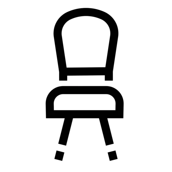 Chair Comfort Furniture Icon Outline Style — Stock Vector