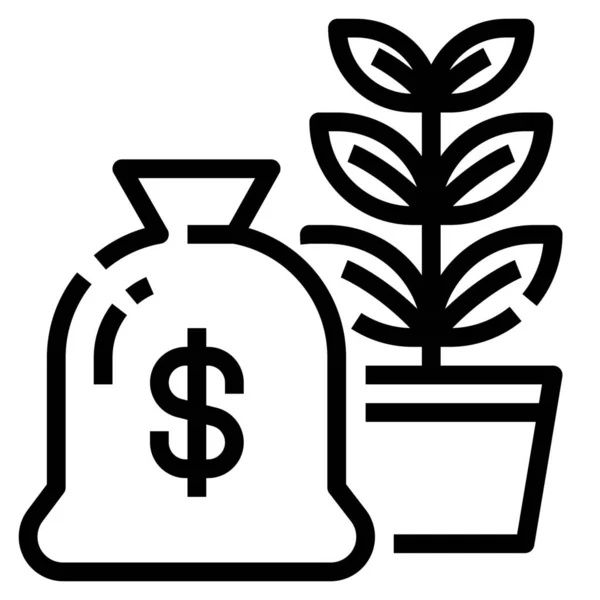 Business Growth Investment Icon — Stock Vector