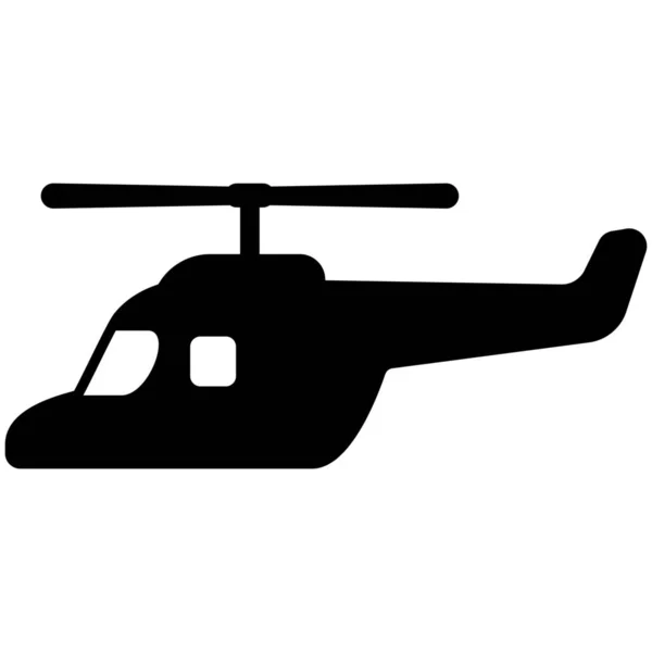 Szállítás Fly Helikopter Ikon Szilárd Stílusban — Stock Vector