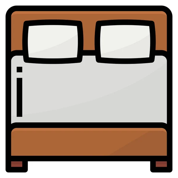 Иконка Двуспальной Кровати — стоковый вектор