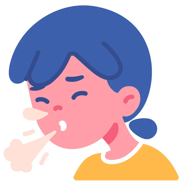 Αλλεργικός Πυρετός Εικονίδιο Γρίπης — Διανυσματικό Αρχείο