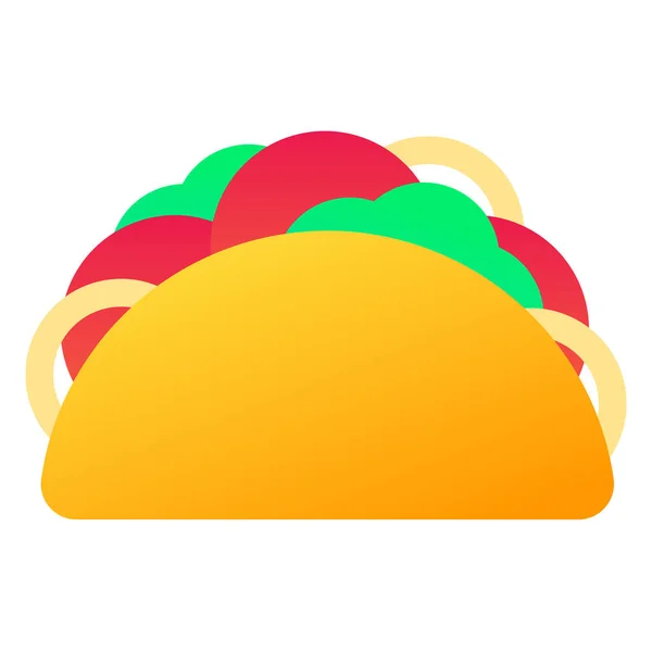 Food Mexican Snack Icon Smooth Style - Stok Vektor
