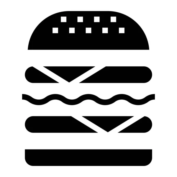 Çizburger Çift Hızlı Simgesi Katı Stil — Stok Vektör