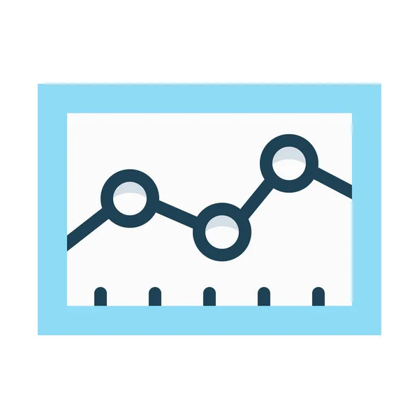 Analyse Grafiek Economisch Icoon Platte Stijl — Stockvector