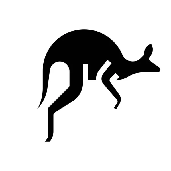 Animais Saltando Ícone Canguru Categoria Animais —  Vetores de Stock